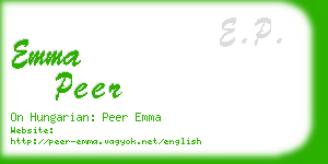 emma peer business card